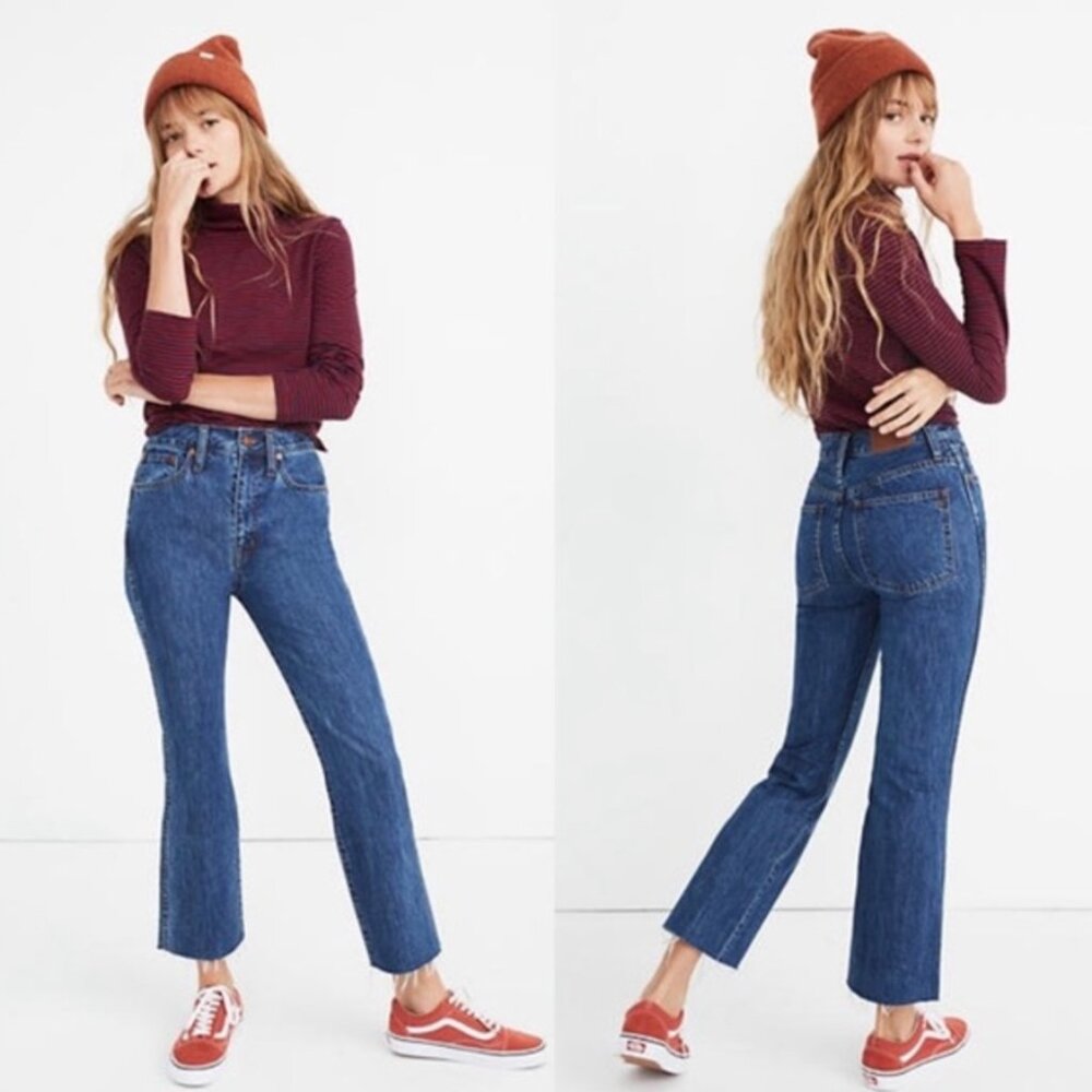NEW Madewell Rigid Demi Boot High Rise Jeans Sz. 26